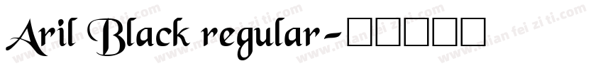 Aril Black regular字体转换